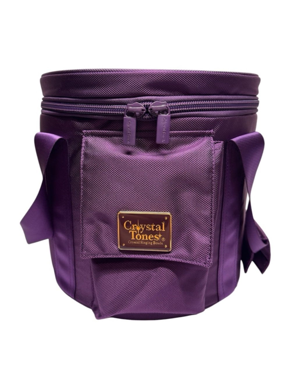 Crystal Tones Purple Padded Lightweight Singing Bowl Bag with Zipper & Handles